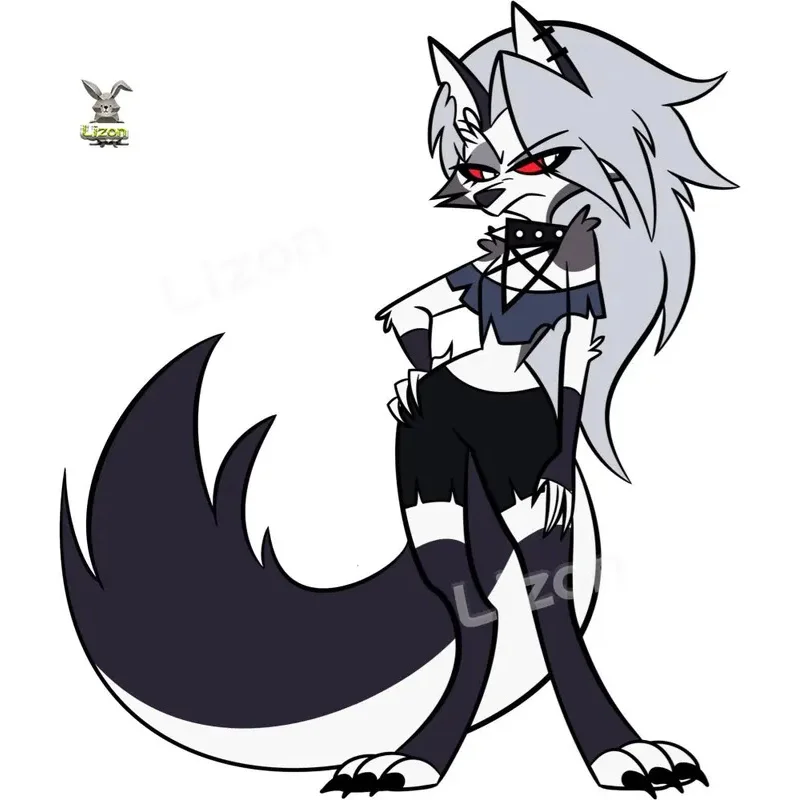 CyLoona 코스프레 여우 꼬리 흑백 큰 털이 많은