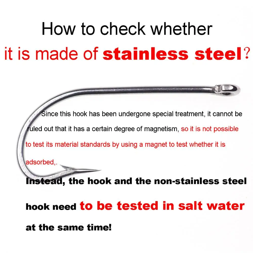Wifreo 50PCS Stainless Steel O\'SHAUGHNESSY Long Shank Hook Freshwater Bait Fishing Clouser Minnow Saltwater Flies Tying Hooks