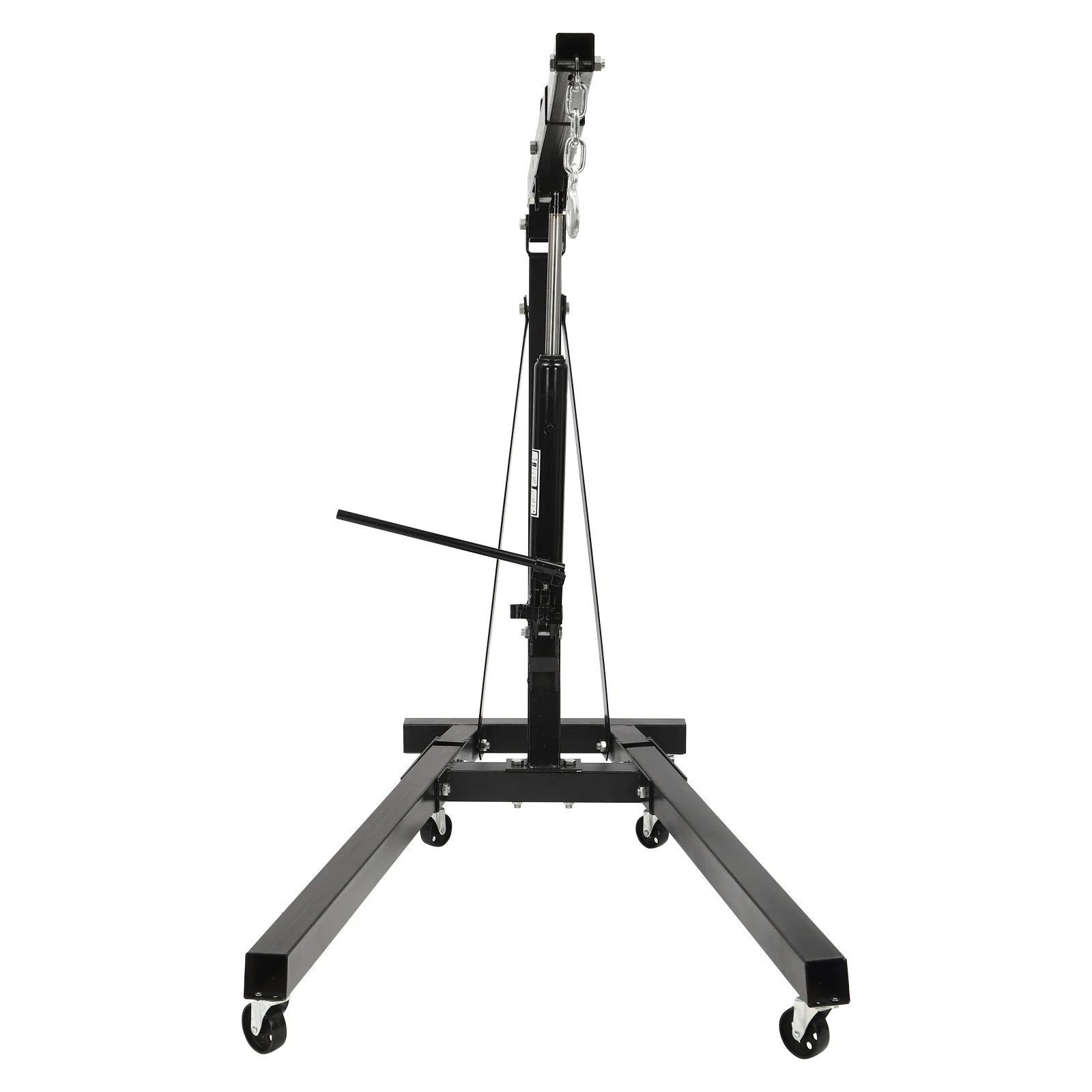 รอกเครื่องยนต์แบบพับได้ความจุ 2T, ตําแหน่งการยกที่ปรับได้, กระบอกไฮดรอลิก 8T, โครงเหล็กคาร์บอน, หกล้อสําหรับ E