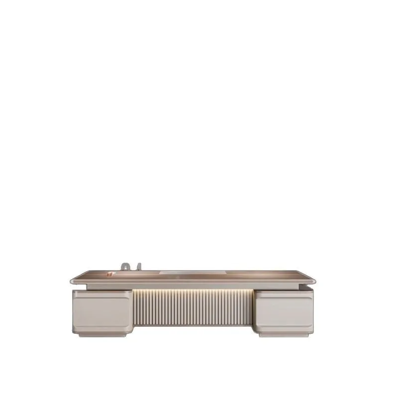 

Boss office desk and chair combination simple modern president furniture chairperson general manager light luxury