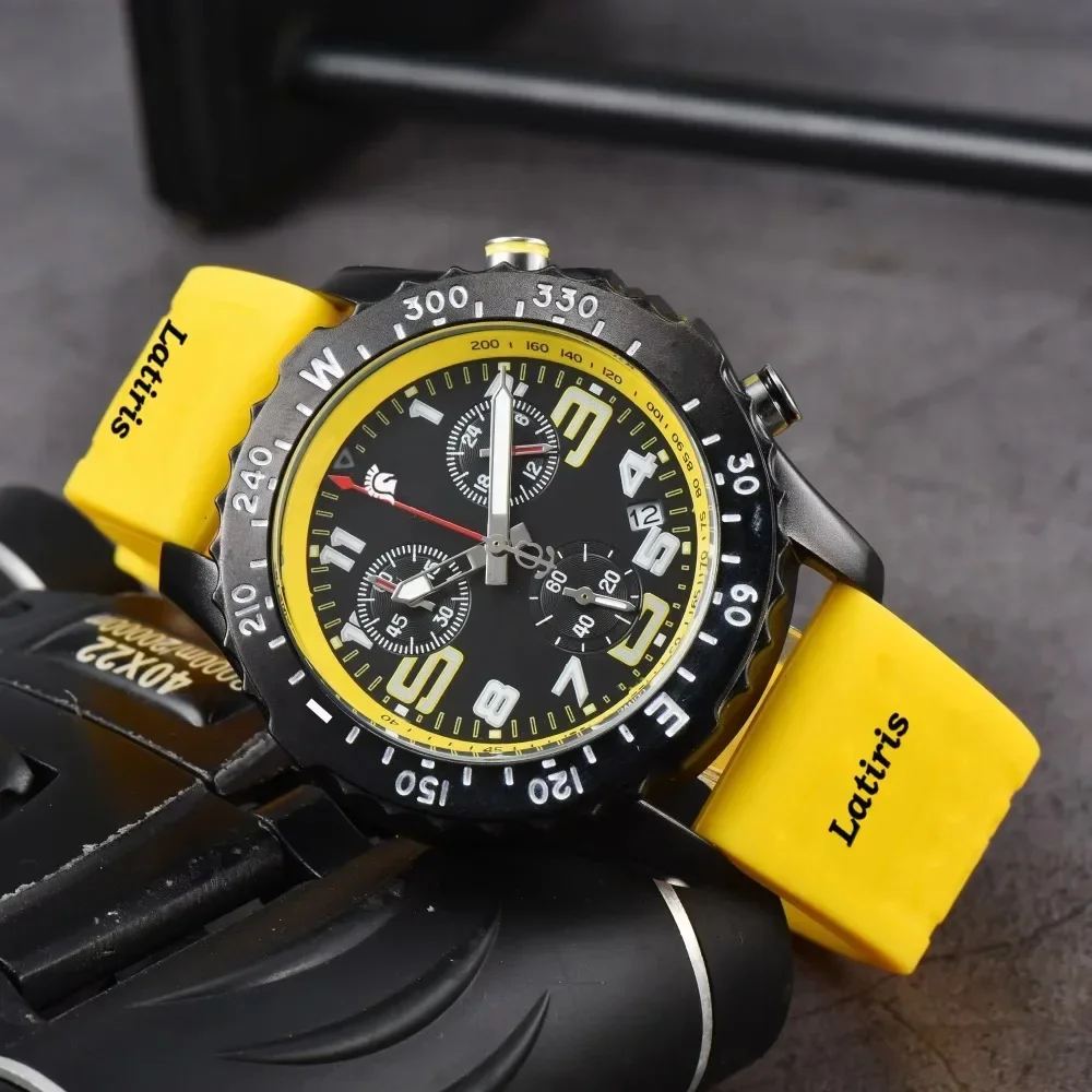 2025 Fashion Business Sports Silicone Tape Multi-function Belt Calendar Luxury Brand Professional Series AAA+ Quartz Watch