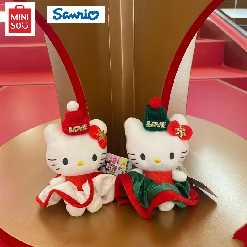 Рождественский мультяшный кулон Sanrio, милый брелок Helokitty, кавайная сумка, кукла, подарок, рюкзак, маленькие аксессуары, рождественские подарки для пары