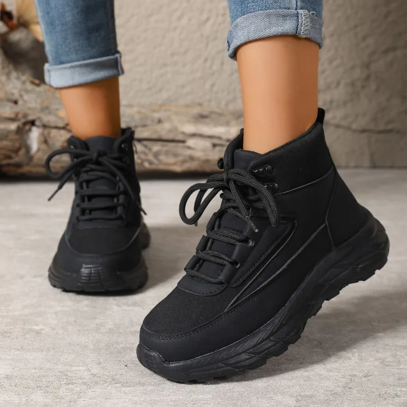 

Anti-Slip Wear-Resistant Comfortable Casual Shoes Autumn Winter Outdoor Wear Hiking Shoes Rubber Bottom Velvet Material
