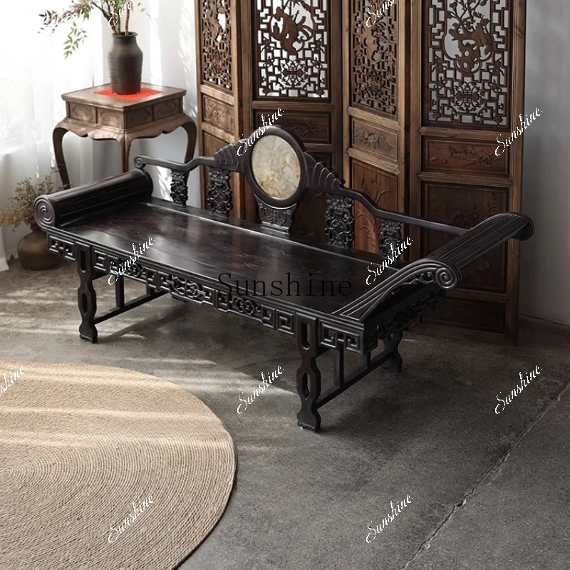 Living room solid wood recliner Chinese antique sofa beauty collapse Ming and Qing classical  FT