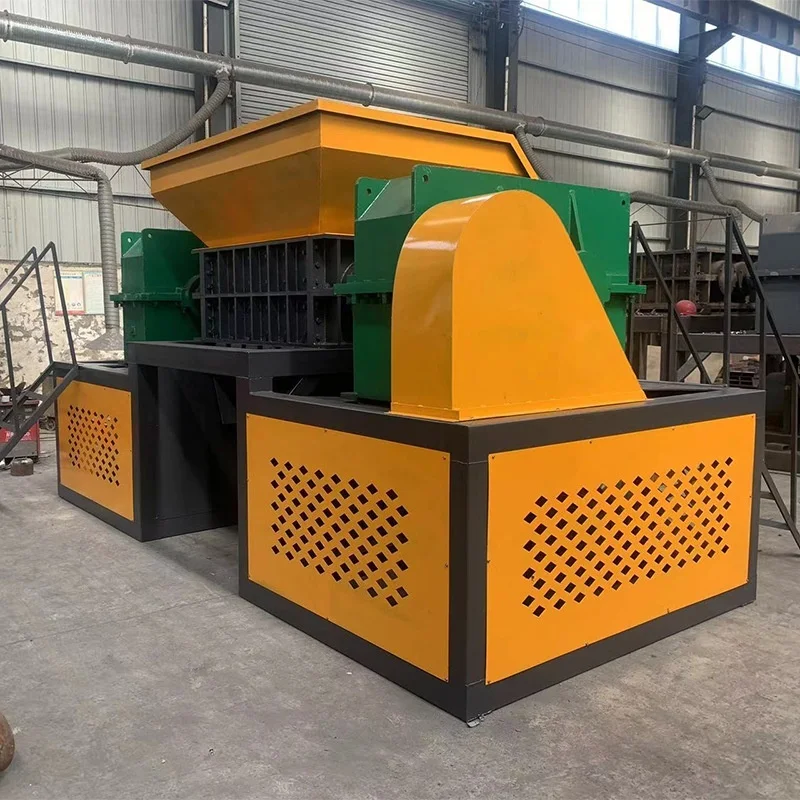 Large Garbage Crushing Equipment, Waste Metal And Plastic Double Axis Shredder, Industrial Crusher