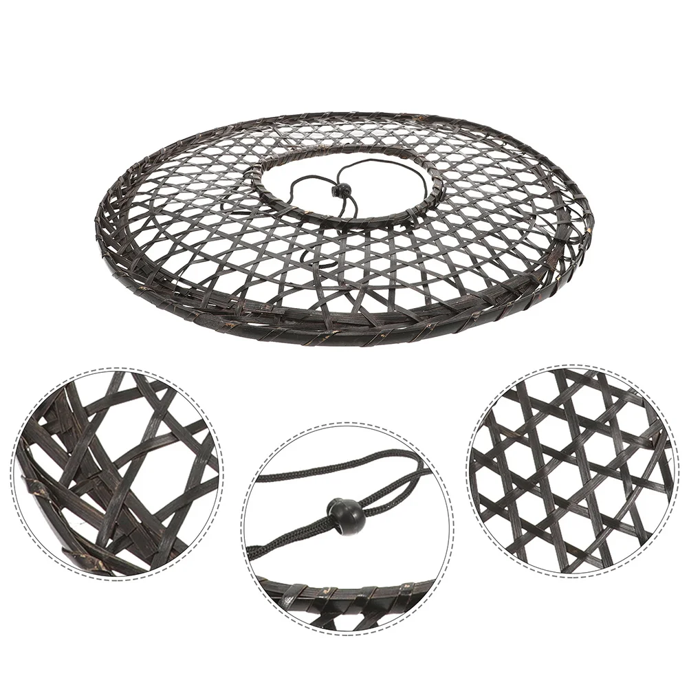 

Samurai Hat Woven Bamboo Chinese Rice Hat Japanese Straw Asian Conical Performance Stage Show Role Play Conical Cap