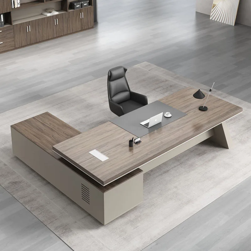 Bedroom Desk Industrial Table Wooden Storage Meeting Modern Elegant Office Desks Laptop Furniture Meuble Bureau Room Aesthetic