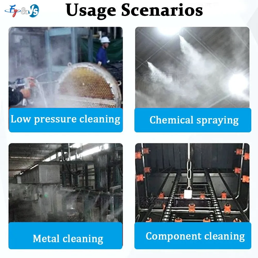SJV Series Stainless Steel Solid Cone Spray Nozzle Precision Machined Industrial Atomizing Nozzle Dust Removal Desulfurization