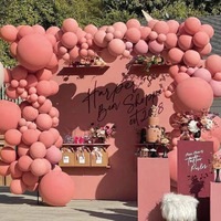 100Pcs Dusty Pink Balloons Arch Kit Boho Pink Balloon Garland for Girls Birthday Bridal Baby Shower Engagement Party Decoretions