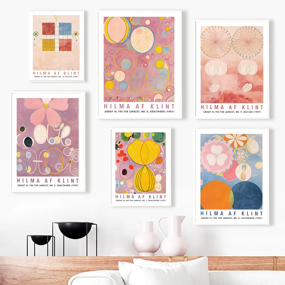 Hilma af Klint Color Abstract Ten Largest Wall Art Canvas Painting Nordic Posters And Prints Wall Pictures For Living Room Decor