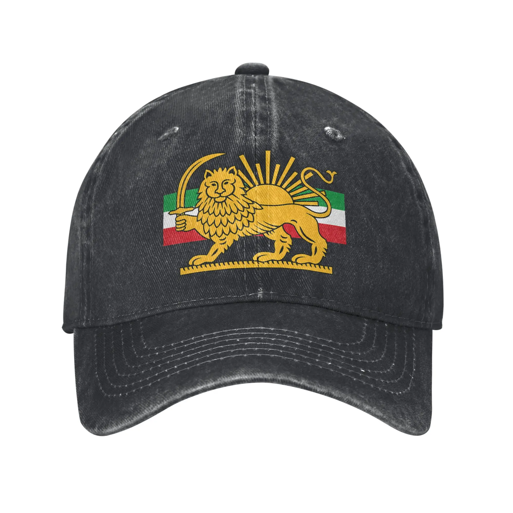 bone-de-beisebol-personalizado-com-mapa-da-bandeira-do-ira-e-emblema-de-leao-e-sol-ajustavel-unissex-para-homens-e-mulheres-estilo-dad-hat-verao