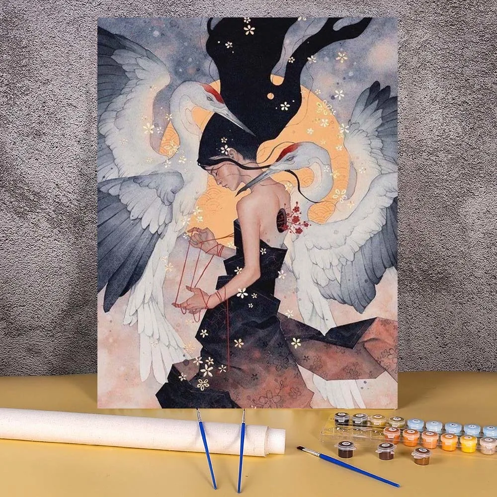 Cranes Girl Paintin… - image