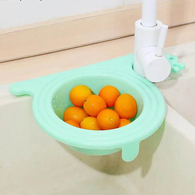 Fruit and Vegetable Basket Shelf Strainer Sink Kitchen Leftover Sink Multifunctional Drain Basket