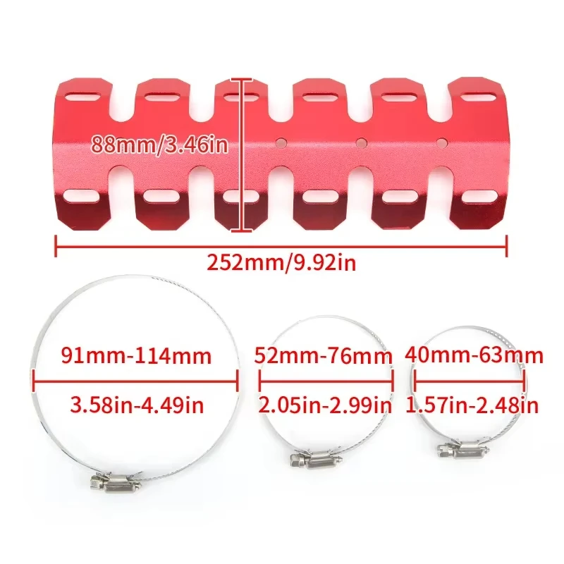 Universal Motorcycle Curve Exhaust Muffler Pipe Heat Shield Cover Heel Guard For Kawasaki For Yamaha For Honda For K Dirt Bike