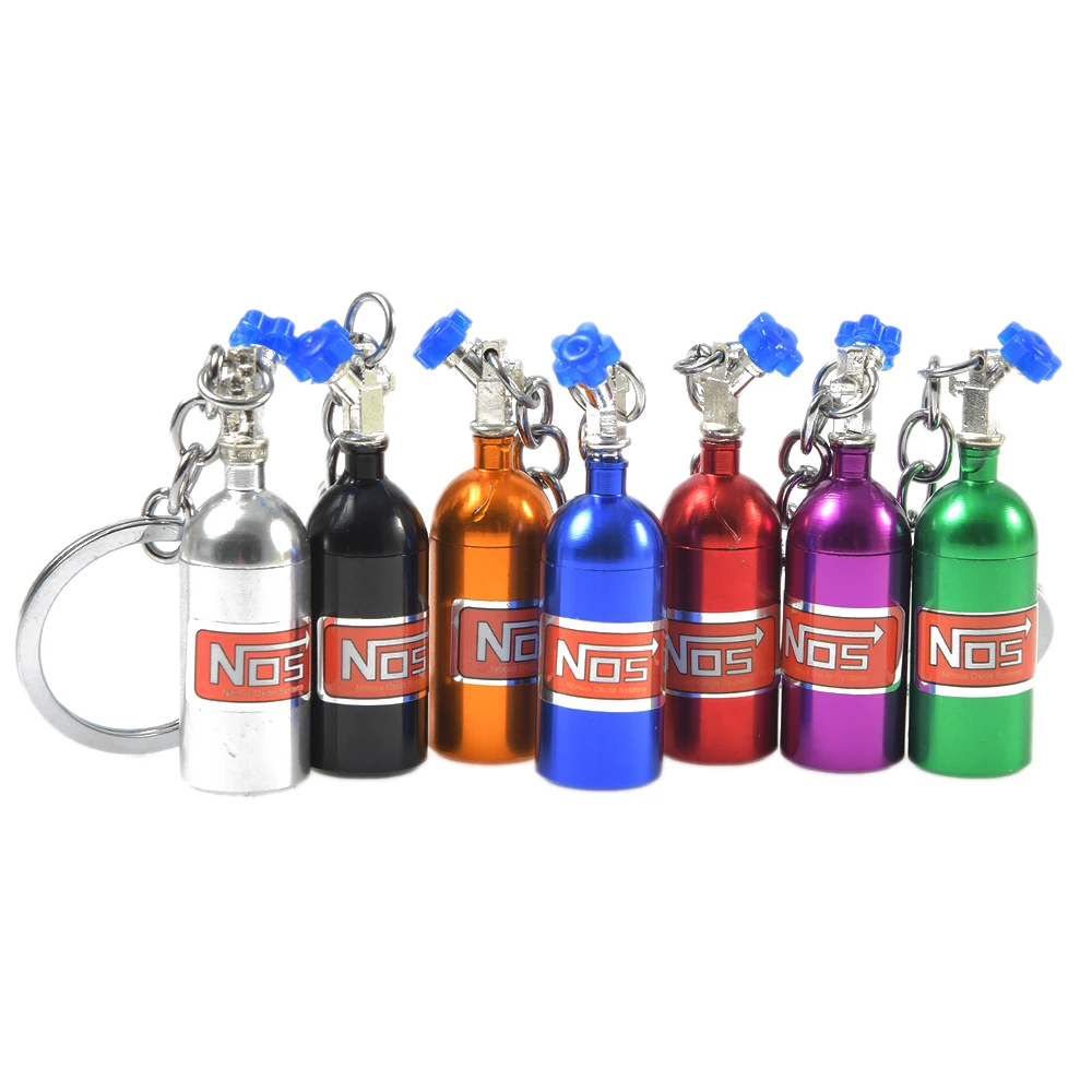 Nitrous Oxide Bottle Key Chain Keychain Keyring Stash Pill Box Storag Key Chain Auto Car Interior Gas Cylinder Keychain