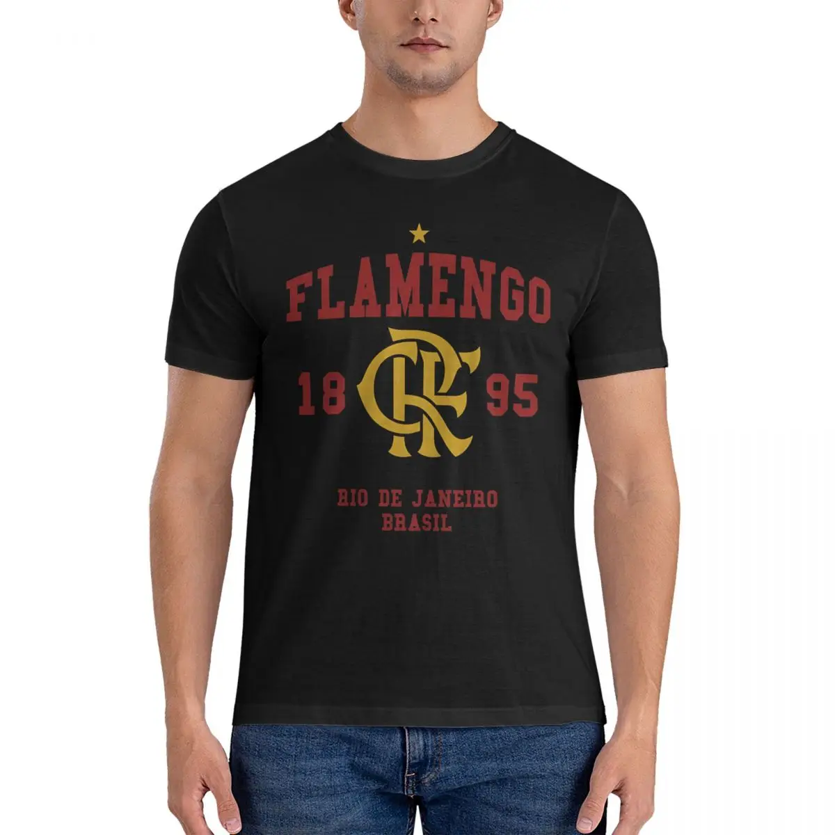 Men Rio De Janeiro T Shirts Flamengos Pure Cotton Clothing Vintage Short Sleeve Round Collar Tee Shirt 6XL T-Shirts