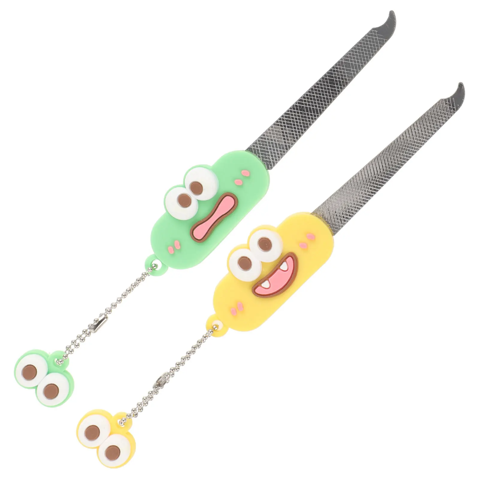 

2Pcs Metal Nail Files Stainless Steel Cartoon Manicure Pedicure Tools Nail Trimming Tools for Natural Artificial Nails