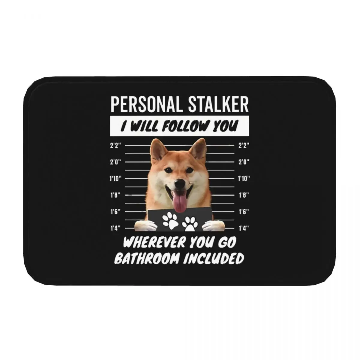 Personal Stalker DogBedroom Mat Shiba Inu Doormat Living Room Carpet Entrance Door Rug Home Decoration