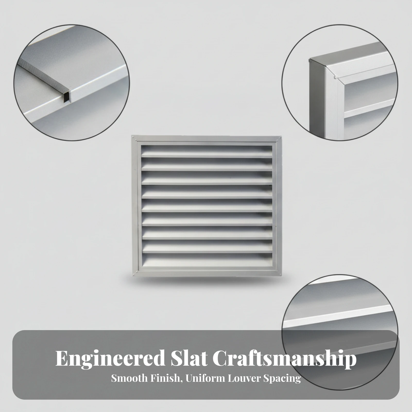 Aluminum Ventilation Grille Long-Lasting Ventilation Grille Air Outlet Cover Sturdy Heavy Duty for Contractors, Workshops