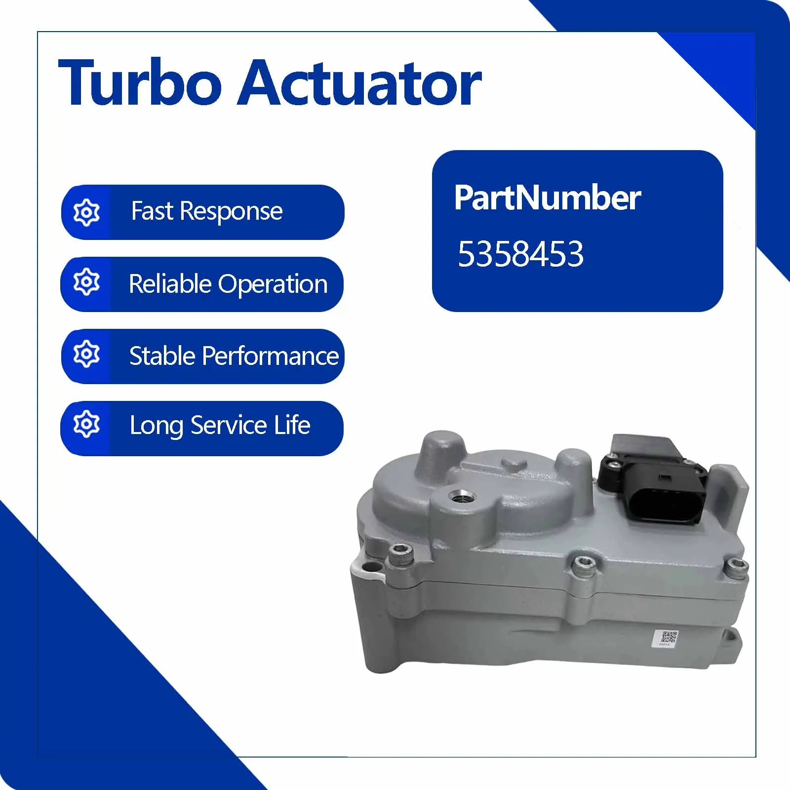 12V Turbo Eletronic Actuator 5358453 5501185RX 5355724 For CUMMINS X15 Engine HE300 Series (With cooling water holes)