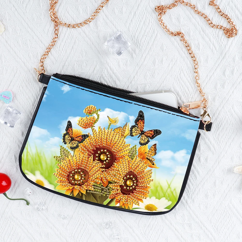 

Special Shape Elephant Diamond Painting Clutch Bag Rhinestone Stitch Shoulder Bag Handmade Arts Craft Makeup Bag for Women Girls