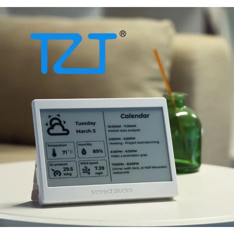 TZT ESP32-C3 7.5-inch Monochrome E-Ink Display E-Paper 800x480 E-Ink Screen Compatible with Home Assistant