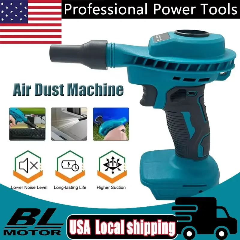 

Fit Makita 2 IN 1 Cordless Air Dust Machine Efficient Rechargeable Vacuum Clean Inflator Computer Cleaning Power Tool 18VBattery