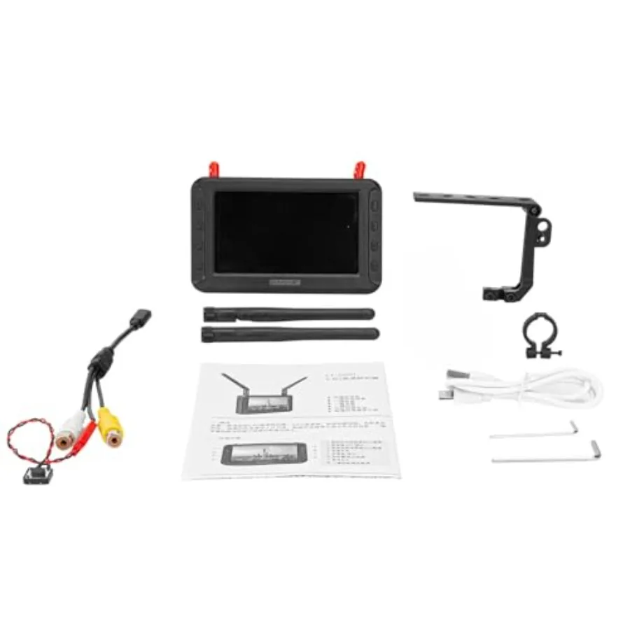 4.3'' FPV Monitor with 5.8G 40CH Camera Wireless LCD Display for RC Car Trucks Crawler Boats Tank Quadcopter Black