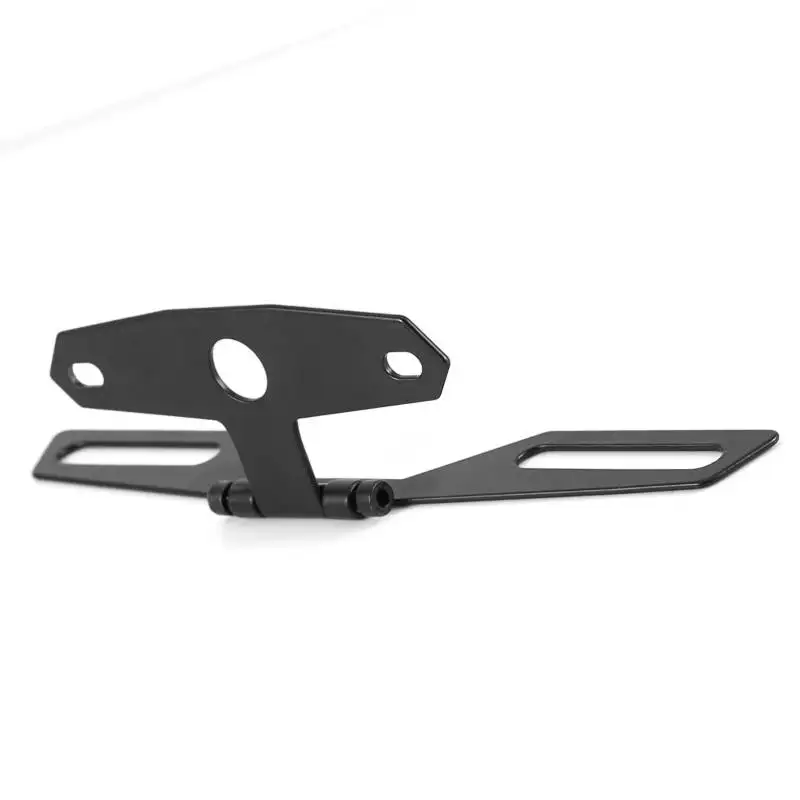 2026 NEW Motorcycle CNC Aluminum Alloy License Plate Bracket Taillight Fixed Folding Number Plate Frame Holder Light Mount view 3