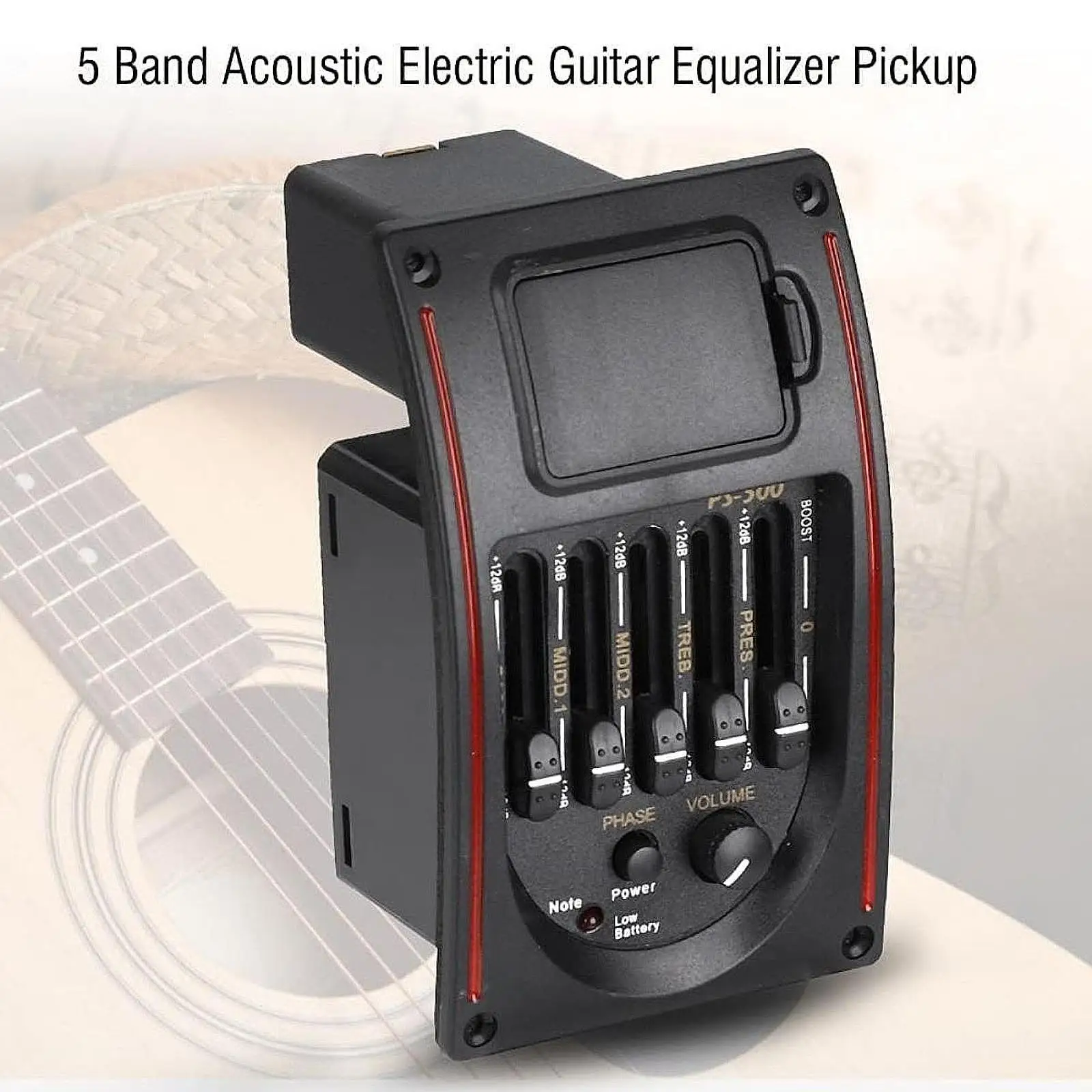 

5-полосный эквалайзер, звукосниматель, аксессуары для музыкальных инструментов, пьезозвукосниматель