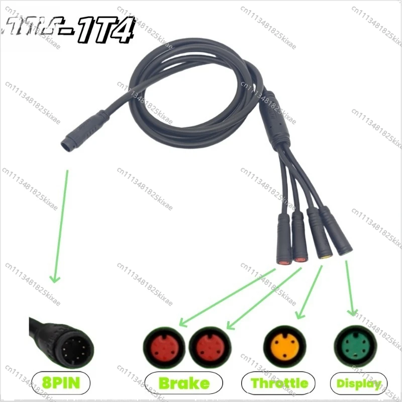 For Electric Bicycle Controller 1T4 Main Line Waterproof Cable, Controller Dedicated Cable