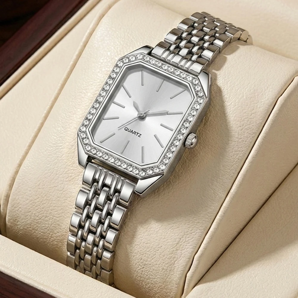 1Pc Unisex Jewelry Watch Women's Wristwatch Accessories Silver Fashion Business Exquisite Light Luxury Bracelet Y2K Party Gathering Daily Wear Birthday Holiday Gift Travel Vacation Music Festival Perfect Gift Present