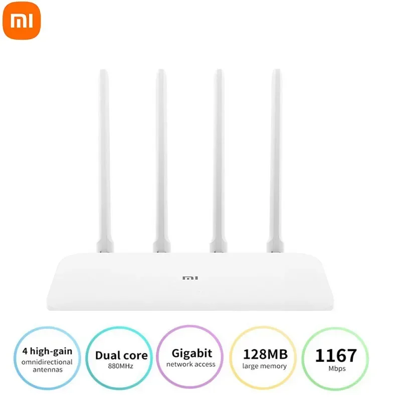 Xiaomi Mi Router 4A Gigabit Version 2.4GHz 5GHz WiFi 1167Mbps WiFi Repeater 128MB DDR3 High Gain 4 Antennas Network Extender