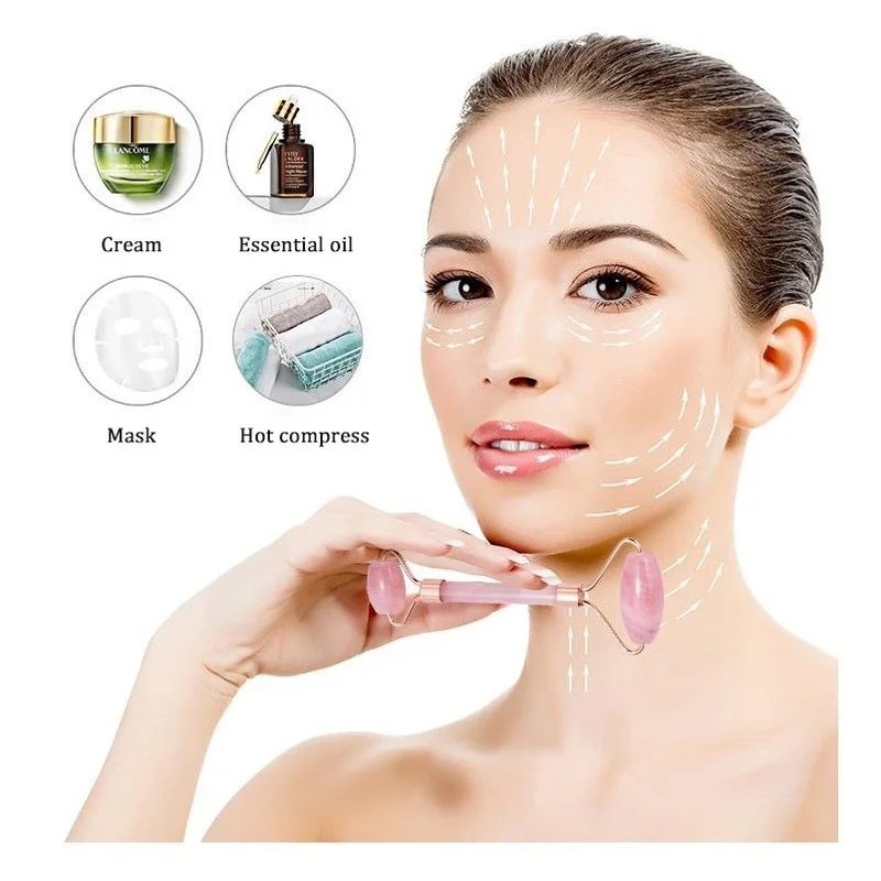 Natural Jade Gua Sha Board Scraping Plate Facial Massage Roller Face Skin Health Care Face Roller Massager Body Massager Tools