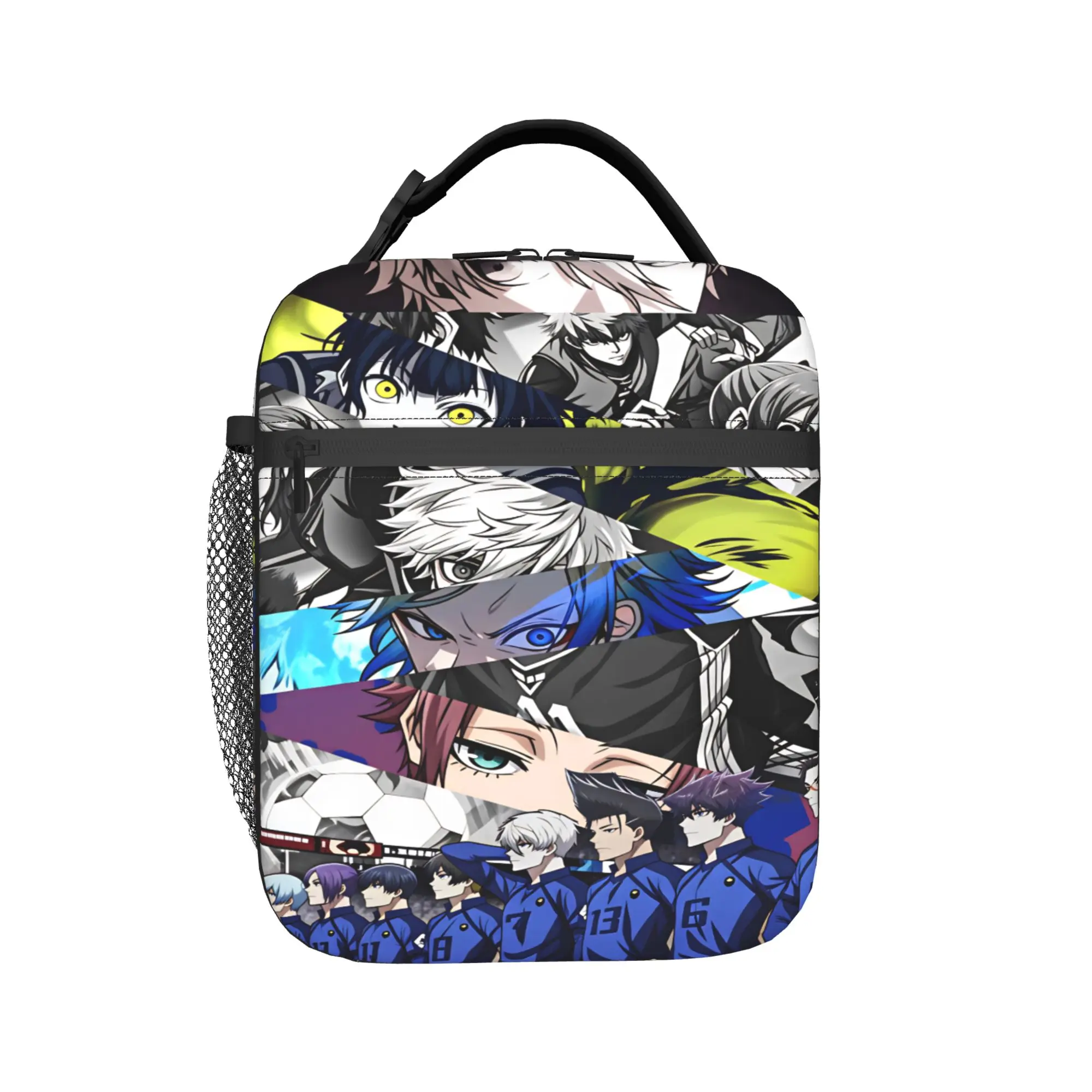 Anime Blue Locks Lunch Bag  Fun Lunch Box For Child Outdoor Picnic Convenient Cooler Bag Oxford Designer Tote Food Bags