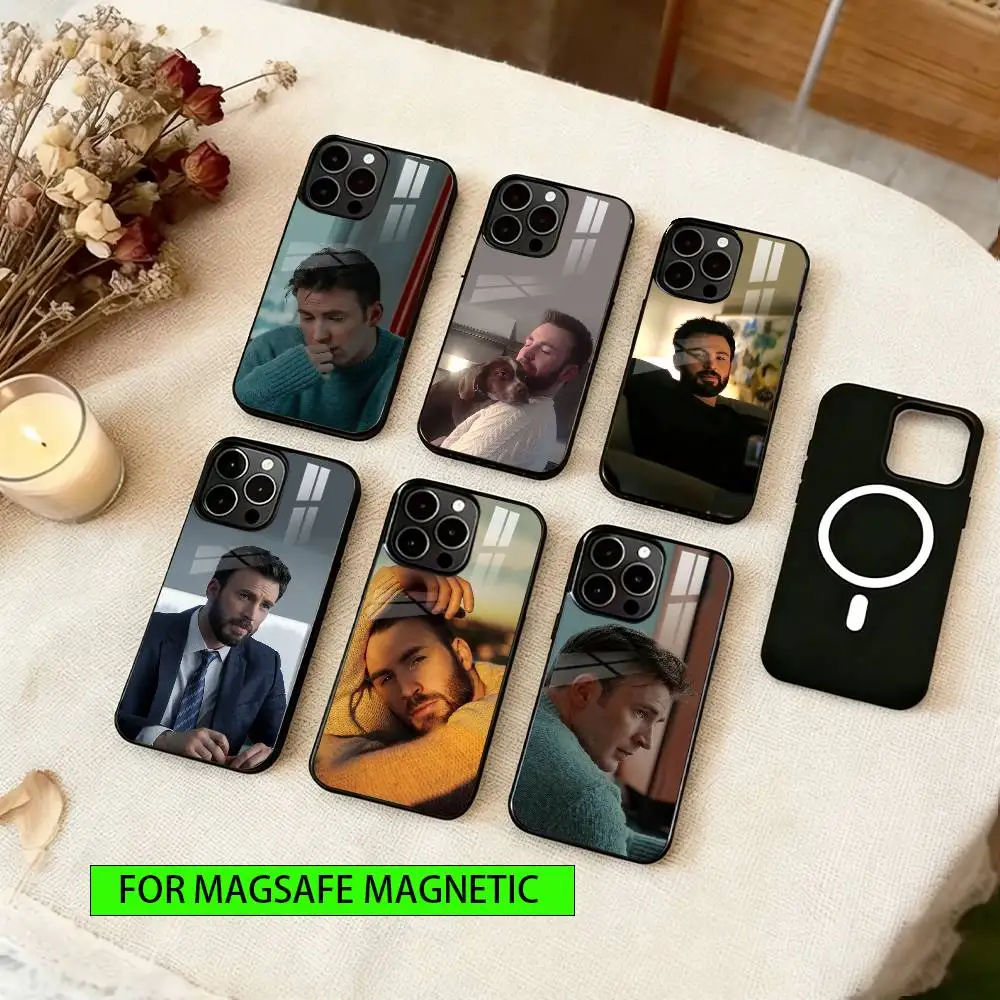 Chris Evans Phone Case Magnetic with Magsafe Wireless Charging For iPhone17,16,15,14,13,12,11 Plus,Pro