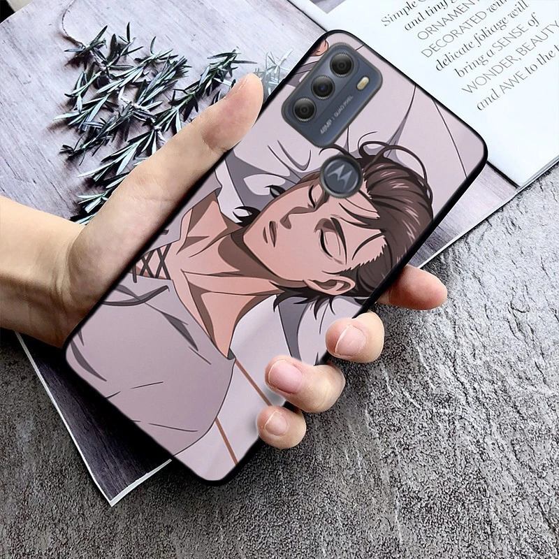 

Eren Yeager attack on titan Phone Case For Moto G85 G55 G05 G14 G75 G31 G50 G10 G20 G30 G60 G13 G32 G84 G54 G53 G72 G24 Power