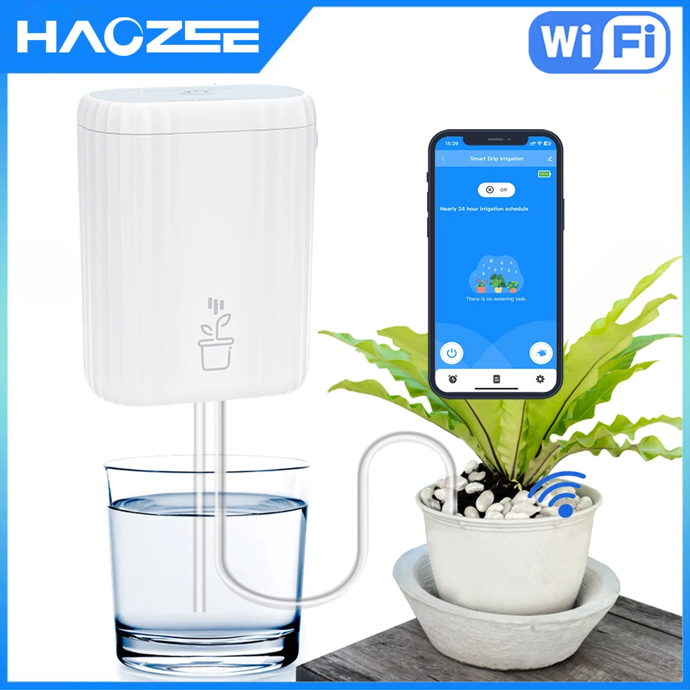 wifiインテリジェント散水装置タイマー付きポンプ自動点滴灌漑システム庭とテラス用のリモートアプリケーションコントローラー