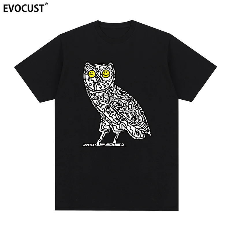 

2025 Summer New Drake CLB Co-branded Poster Print Graphic Fashion Casual High Quality Breathable Pure Cotton Round Neck T-shirt