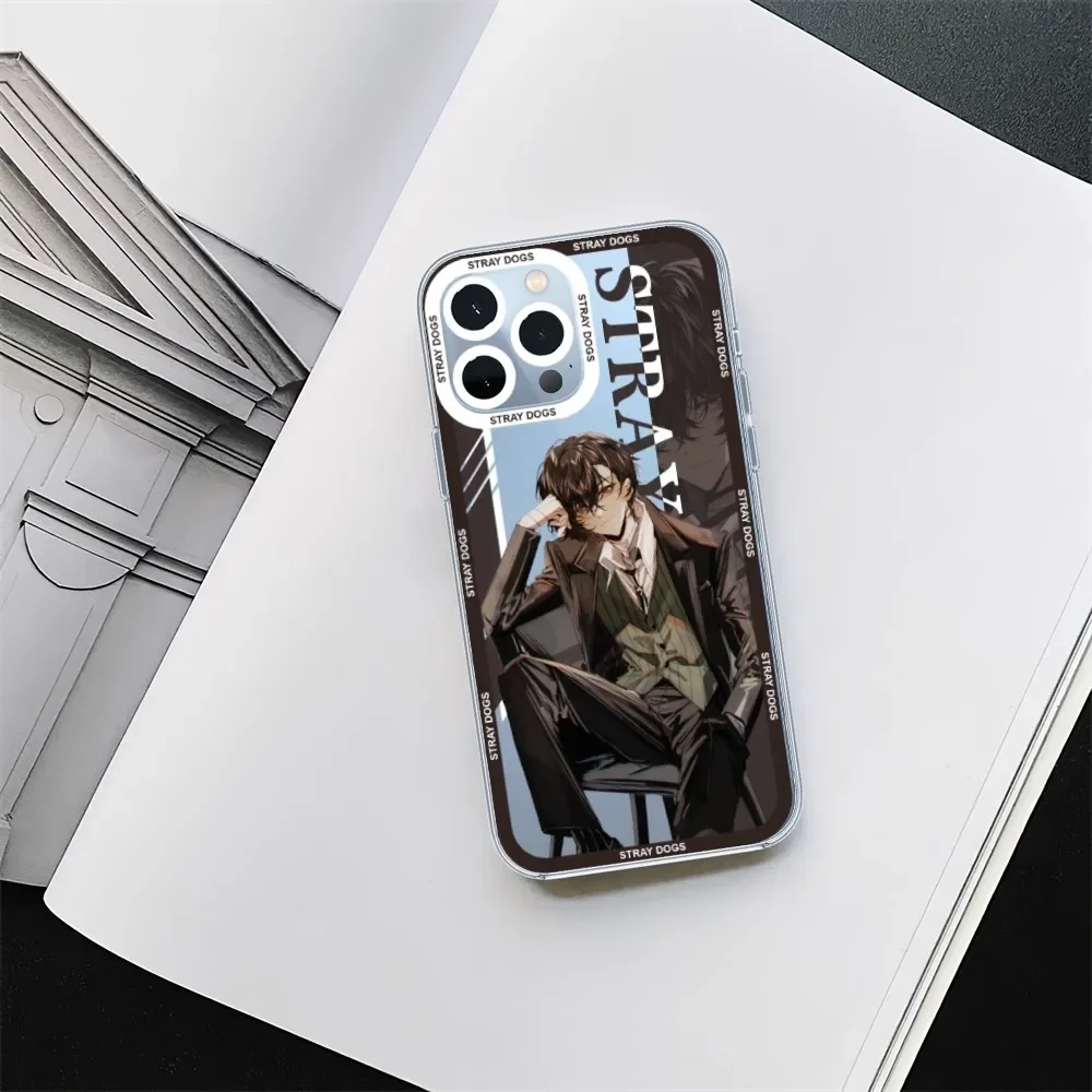 Anime Bungo Stray Dogs Phone Case For iPhone 11 12 Mini 13 14 15 Pro Max Transparent Shell