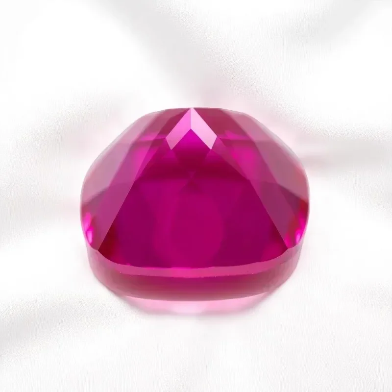 روبيليت اللون مختبر روبي وسادة شكل VVS1 سحر صنع المجوهرات DIY حلقة قلادة أقراط شهادة المواد الرئيسية