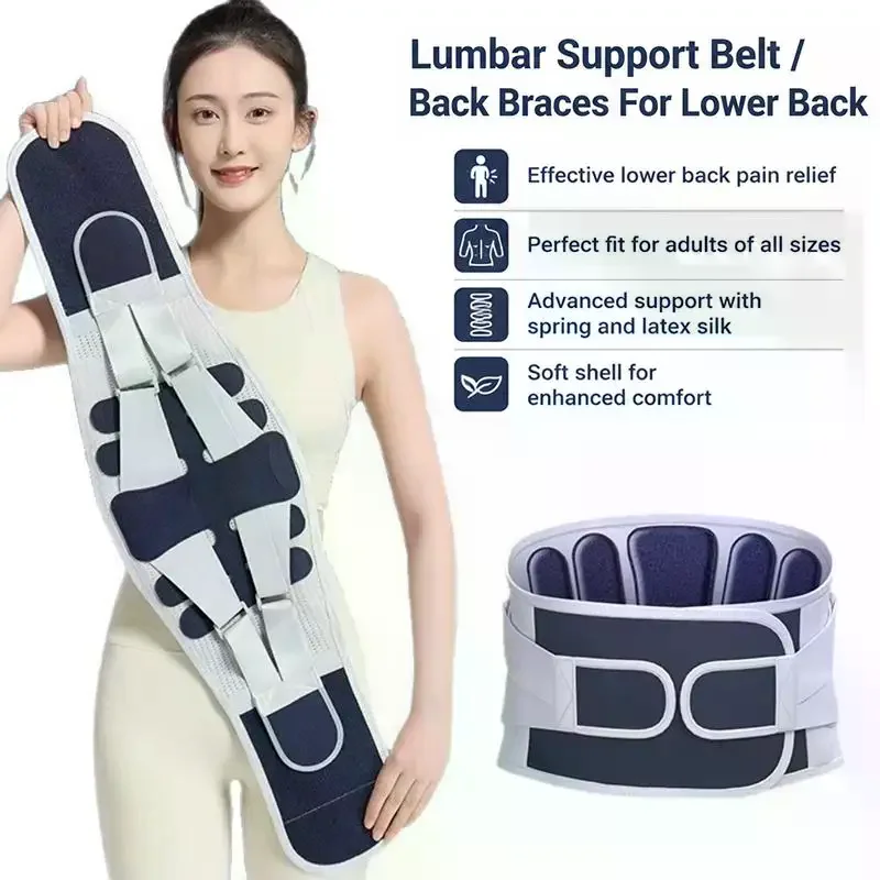 Lumbar Support Belt Back Braces Waist Belt For Lower Back Relief For Lower Back Pain For Sciatica Herniated