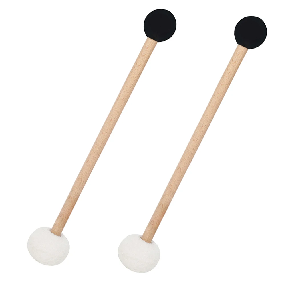 

2pcs Music Bowl Mallet Double Head Felt Rubber Soft Strike Singing Bowl Accessories Sound Strikers Instruments Parts