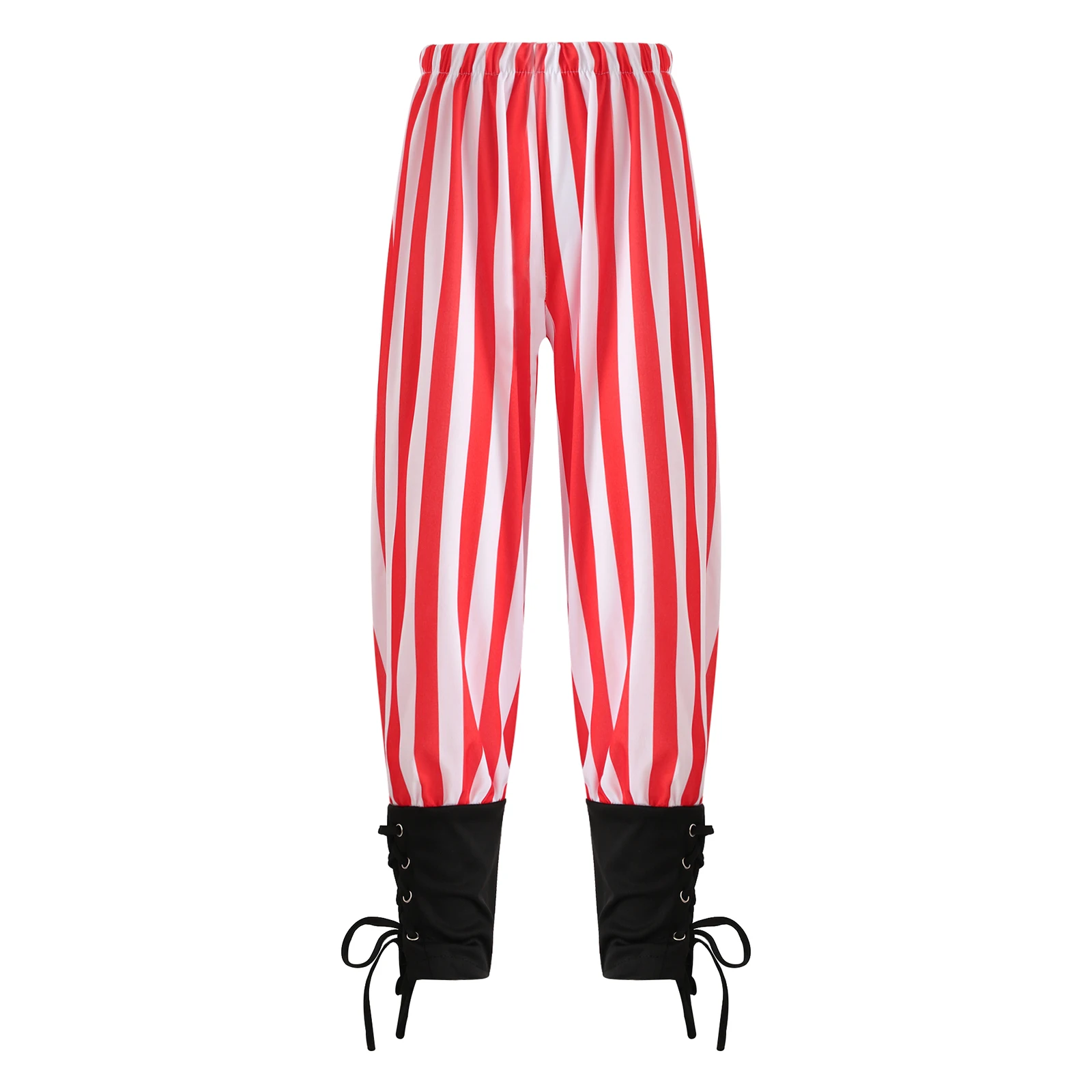 Pantaloni a righe gotiche per ragazzi adolescenti Costume Cosplay pirata di Halloween rinascimentale medievale Victoria Viking Vampire Role Play Clothes