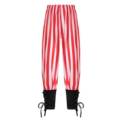 Teen Boys Gothic Striped Pants Halloween Pirate Cosplay Costume Medieval Renaissance Victoria Viking Vampire Role Play Clothes