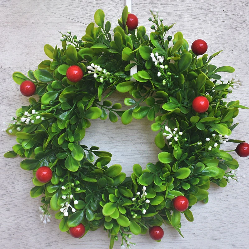 

Simulation Linden Fruit Red Fruit Wreath Christmas Decoration Door Decorations Window Props Arrangement Decoration Door Ring