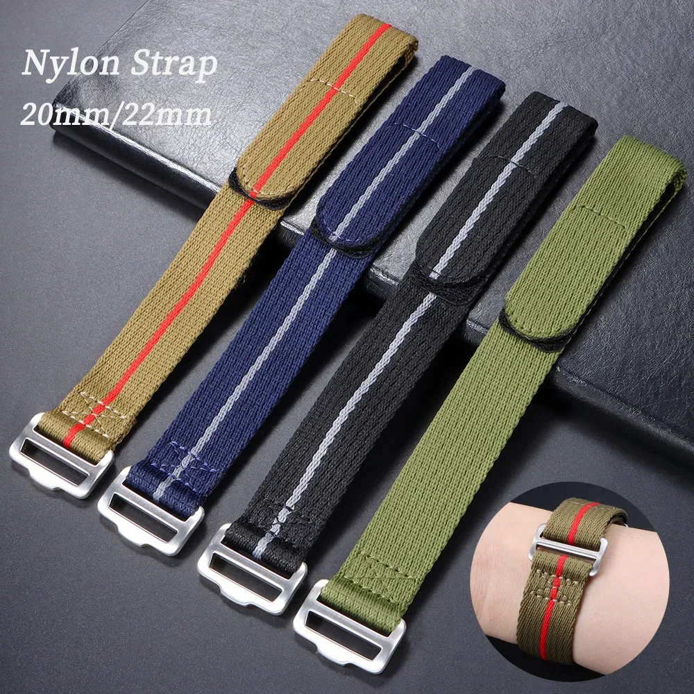 20mm 22mm Nylon Canvas Watch Strap for Tudor for Seiko Fabric Wristband Military Sport Watch Band Men Women Replacement Bracelet