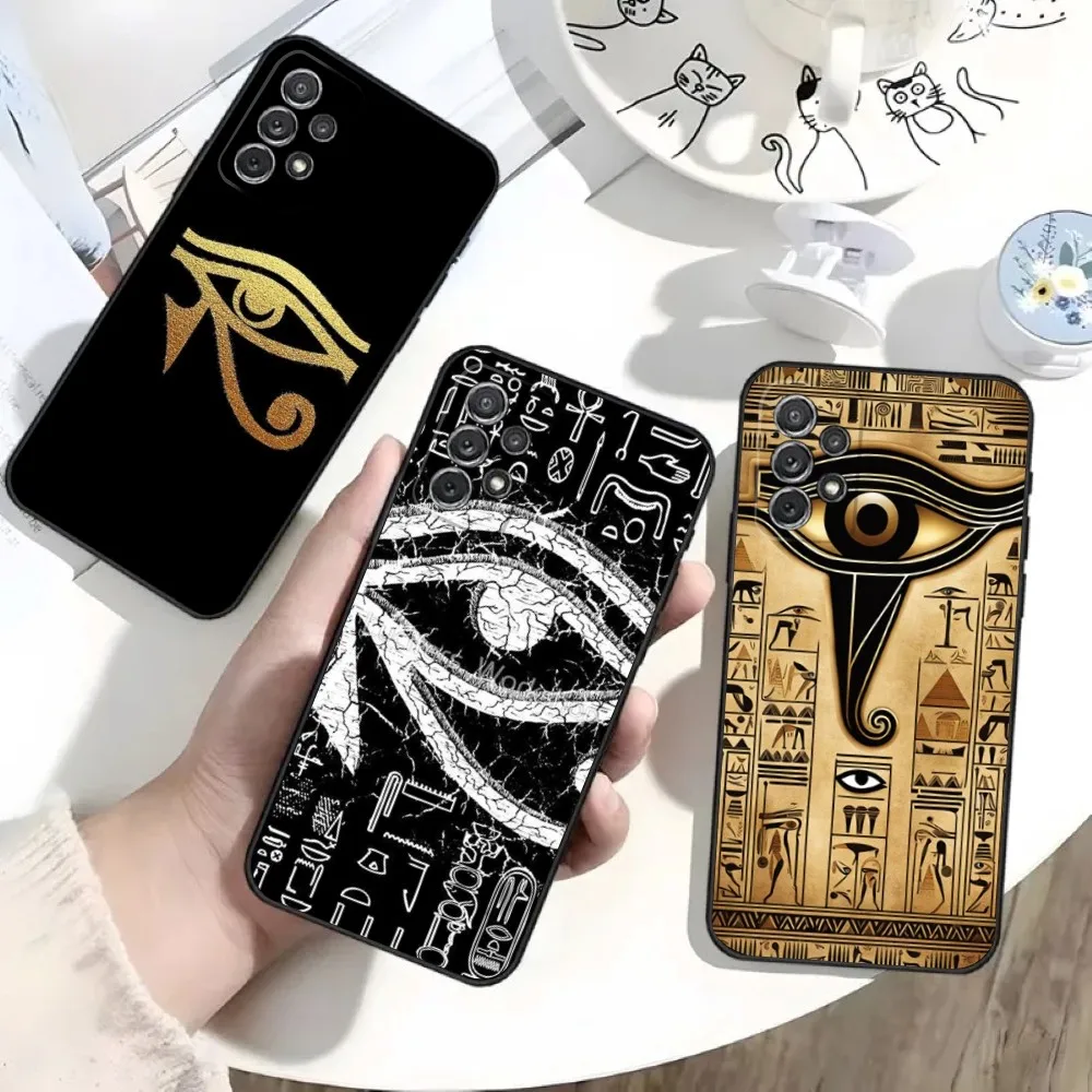 

Egyptian Eye of Horus Art Case Phone Case For Samsung S25,S24,S21,S22,S23,S30,Ultra,S20,Plus,Fe,Lite,Note,10 Black Soft Shell