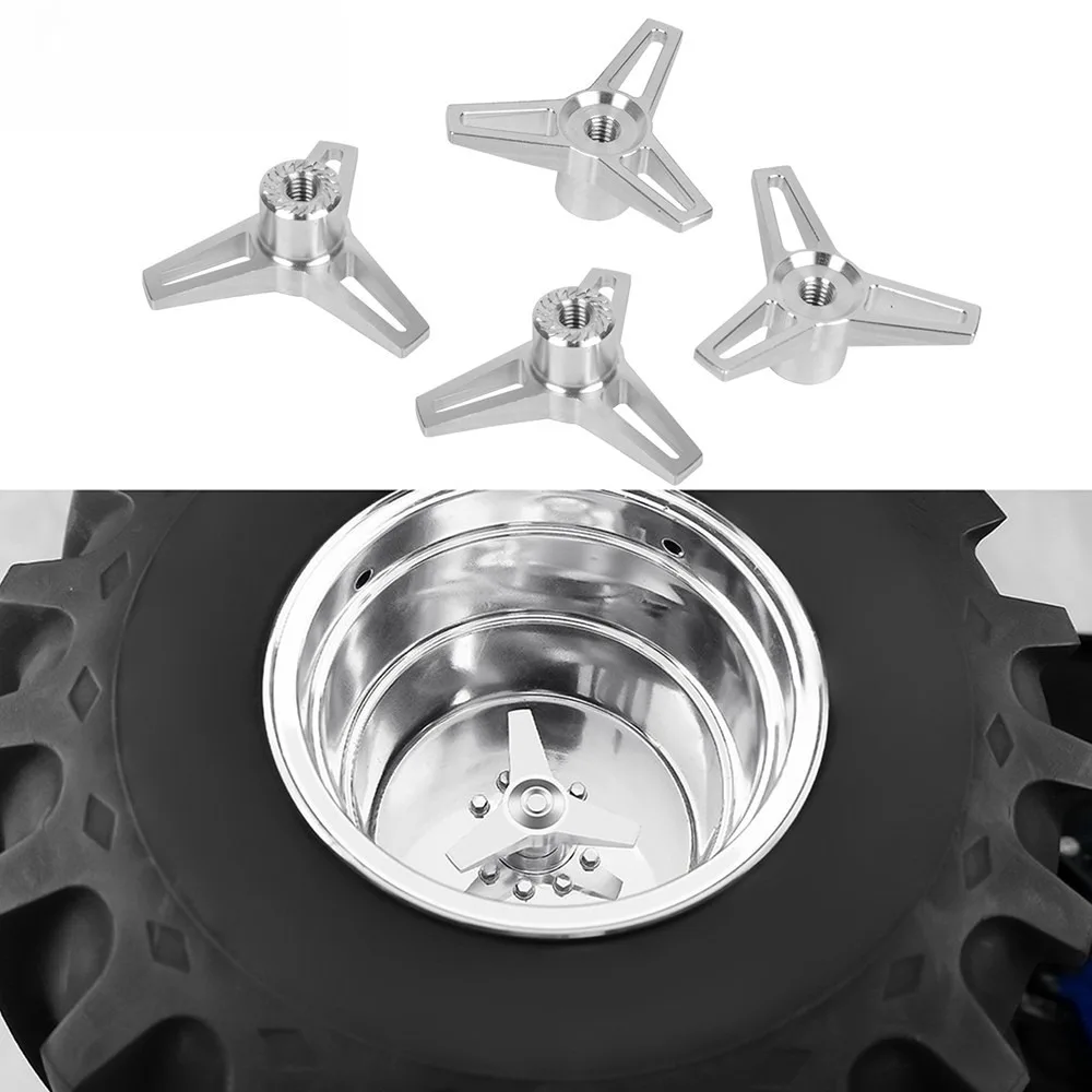 4pcs Aluminum Wheel Lock Nut M4 Spinner Suitable for Tamiya Clod Buster Bullhead Monster Truck Upgrades Parts