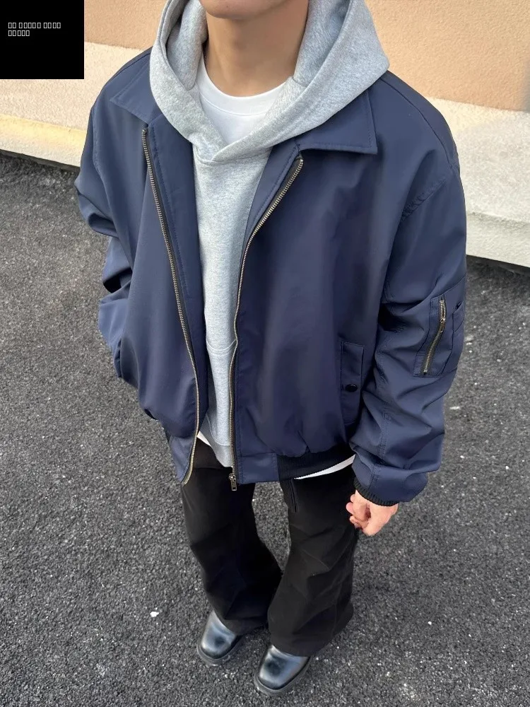 

American Sle MA Flight Jaet Men's Spring Autumn Boxy Workwear ort Baseball orm Loose Fit Youthful Outdoor Jaet